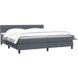 Krevet s oprugama i madracem tamnosivi 180x210 cm baršunasti | shoptok.hr