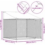  Kavez za pse s krovom i vratima sivi 2x2x2 m pocinčani čelik | shoptok.hr