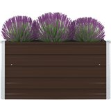  Povišena vrtna gredica 100 x 100 x 45 cm pocinčani čelik smeđa | shoptok.hr