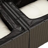  8-dijelni set vrtnih sofa od poliratana s jastucima crni | shoptok.hr