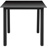  5-dijelni vrtni blagovaonski set aluminijski crni | shoptok.hr