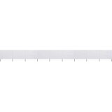  Vjetrobran s 9 panela od tkanine 1200 x 160 cm pješčano bijeli | shoptok.hr