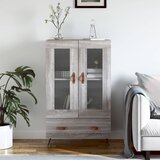 vidaXL Visoka omara siva sonoma 69,5x31x115 cm inženirski les | Shoptok.si