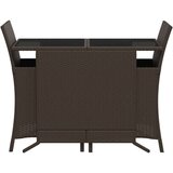 vidaXL 3-dijelni bistro set s jastucima smeđi od poliratana | shoptok.hr
