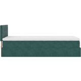 vidaXL Otomanski posteljni okvir z vzmetnico zelen 80x200 cm žamet, (21608390) | Shoptok.si