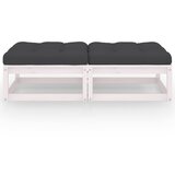 Maison Chic Vrtni stolček - Vrtni stoli za noge 2-kosa z blazinami trdna borovina JS856, (21878514) | Shoptok.si
