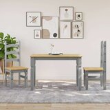 vidaXL Blagovaonski stol Corona sivi 112x60x75 cm od masivne borovine | shoptok.hr