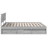  Konstrukcija postelje Siva Sonoma 200 x 200 cm Konstruiran les, (5000121319) | Shoptok.si