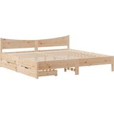 vidaXL Okvir kreveta s ladicama 200 x 200 cm od masivne borovine | shoptok.hr