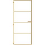 Sobna vrata tanka zlatna 83x201,5 cm kaljeno staklo i aluminij | shoptok.hr