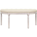  Klupa bež 110 5 x 45 x 49 cm od tkanine | shoptok.hr