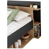 Marckeric Crni/u prirodnoj boji bračni krevet u dekoru hrasta s prostorom za odlaganje bez podnice 140x190 cm Albo – | shoptok.hr