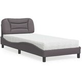  Krevet s madracem sivi 80 x 200 cm od umjetne kože | shoptok.hr