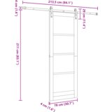 vidaXL Klizna Vrata s Opremljenjem bijela 78x211 cm čvrsto borovo drvo | shoptok.hr