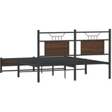  Okvir kreveta bez madraca smeđi hrast 140x190 cm izrađeno drvo | Eponuda.com