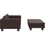  Krevet za pse s produžetkom smeđi 100 x 50 x 30 cm umjetna koža | shoptok.hr