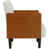 SOFA fotelja s naslonima za ruke krem boje 55 cm baršunasta | Shoptok.si