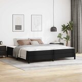  Krevetna konstrukcija s madracem Crna 200 x 200 cm tkanina | shoptok.hr