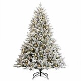  Umjetno božićno drvce s nogom 180 cm 300 LED lampica - Bijela 180 cm s LED svjetlima | shoptok.hr