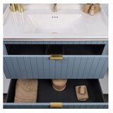 Hanah home Kupatilski ormarić sa umivaonikom i ogledalom (2 komada) Noble 80 Light Blue | Eponuda.com
