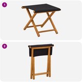  Ležaljka 2 pcs Čvrsto drvo eukaliptusa Crna | shoptok.hr