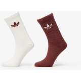 Adidas Fluffy Crew Sock 2-Pack Fox Brown/ Off White S Cene