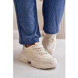 Kesi Women's sports sneakers on a solid sole light beige Lerista | Shoptok.si