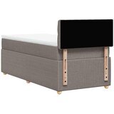 Krevet s oprugama i madracem smeđesivi 90x190 cm od tkanine | shoptok.hr
