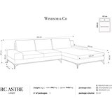 Windsor & Co Sofas Petrolej plavi kauč na razvlačenje Planet, lijevi kut | shoptok.hr