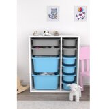 Hanah home Višenamjenska komoda Zen 2D2K6U, 69,5 x83 x30 cm, Bijelo-plavo-siva | Eponuda.ba
