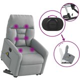  Električni masažni naslonjač na podizanje tkanina svjetlosivi | shoptok.hr