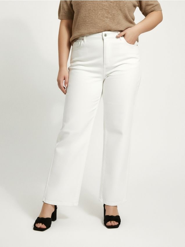 Sinsay Wide leg traperice s ispranim efektom Plus size Cijene