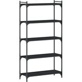 Maison Chic Knjižna omara - Knjižni regal 5-nadstropna črna 80x30x154 cm inženirski les, (21724516) Cene