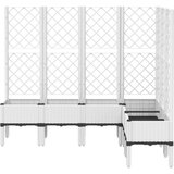  Vrtna sadilica s rešetkom bijela 160 x 120 x 142 cm PP | shoptok.hr