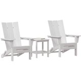  Vrtna stolica 3 pcs Bijelo 80.5 x 74.5 x 92 cm Polietilen | Eponuda.ba