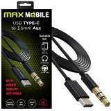 Max Mobile adapter type c - aux - 3.5 mm, crni, 1 m Cijene