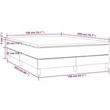 vidaXL Box spring postelja z vzmetnico črna 140x200 cm žamet | Shoptok.si