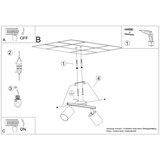  Stropna svetilka LEMMI 2 črna, (21348010) | Shoptok.si