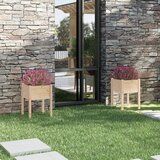 Maison Chic Vrtno cvetlično korito - Cvetlični Lonec 2 kosa 50x50x70 cm trdna borovina, (21789330) | Shoptok.si