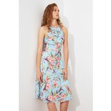 Trendyol Ženska haljina Siva sa cvjetnim uzorkom | krem Cene
