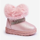 Kesi Pink Hollee children's snow boots with cubic zirconia Cene