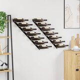 Zidni stalci za vino za 14 boca 2 kom crni metalni | shoptok.hr