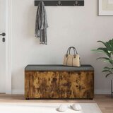  Klupa za hodnik s jastukom Dimljeni hrast 100 x 38 x 46 cm | shoptok.hr