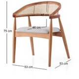 Hanah home Trpezarijska stolica Atlas 4352, 53x75x53 cm, Svijetlosiva | Eponuda.ba