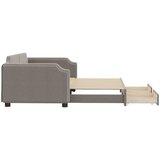 Dnevni krevet na razvlačenje smeđesivi 100 x 200 cm od tkanine | shoptok.hr