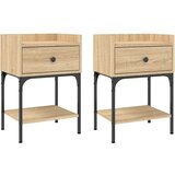 vidaXL Nočna mizica 2 kosa sonoma hrast 40,5x31x60 cm inženirski les, (20809108) | Shoptok.si