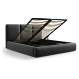 Mazzini Beds Tamno sivi baršunasti tapecirani bračni krevet s prostorom za odlaganje s podnicom 160x200 cm Brody – | shoptok.hr