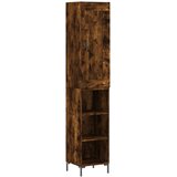  Visoka komoda dimljeni hrast 34,5x34x180cm konstruiranog drva | shoptok.hr
