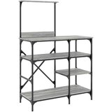 vidaXL Stojalo za peko siva sonoma 90x40x132 cm inžen. les in kovina | Shoptok.si