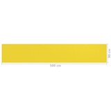 Balkonski zastor žuti 90 x 500 cm HDPE | shoptok.hr